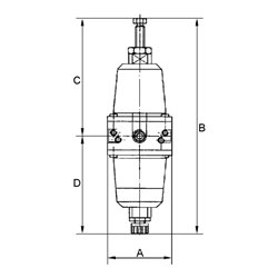 Riegler Präzisionsfilterregler, buntmetallfrei, G 1/4, 0,2 - 5 bar