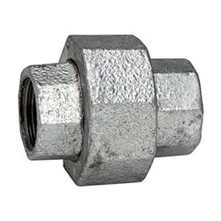 Riegler Verschraubung 340, IG/IG, Rp/Rp 3, schw. Temperguss feuerverz.