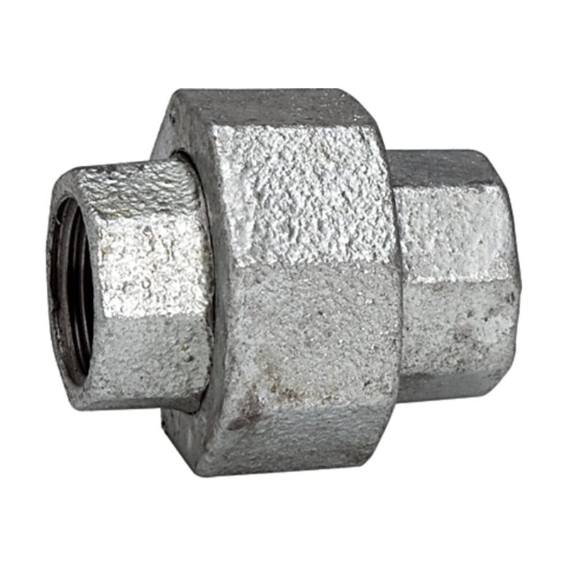 Riegler Verschraubung 340, IG/IG, Rp/Rp 3, schw. Temperguss feuerverz.