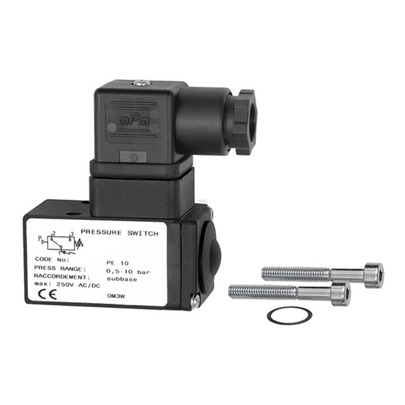 Riegler Druckschalter Wechselkontakt anflanschbar, Kunststoff, 0,5-10 bar