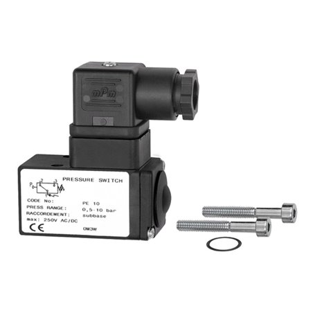 Riegler Druckschalter Wechselkontakt anflanschbar, Kunststoff, 0,5-10 bar