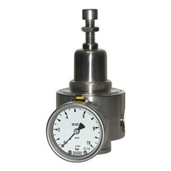 Riegler Edelstahl-Druckregler, 1.4404, rücksteuerbar, G 1/2, 1,0 - 15 bar