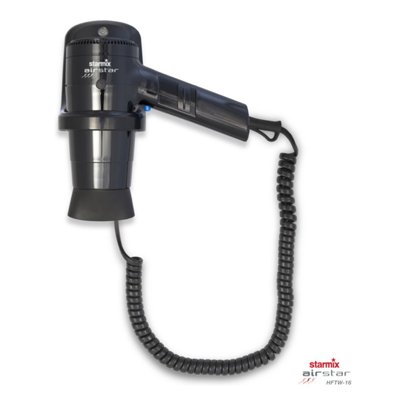 Starmix Hand-Haartrockner mit Wandhalter Kunststoff schwarz