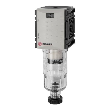 Riegler Vorfilter »FUTURA-mini« mit PC-Behälter, 0,3 µm, BG 0, G 1/4, HA