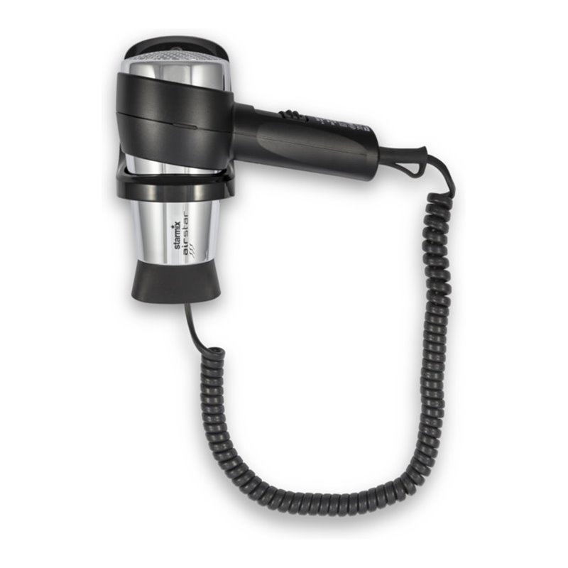 Starmix Hand-Haartrockner mit Wandhalter schwarz/chrom