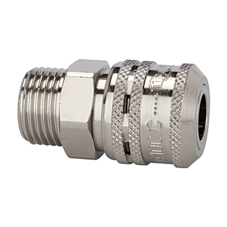 Riegler Sicherheitskupplung NW 7,8, Typ SEK, Messing vern., G 3/8 AG