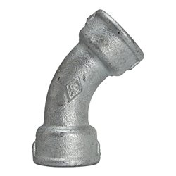 Riegler Bogen 41, 45°, IG/IG, Rp 3, schwarzer Temperguss feuerverz.