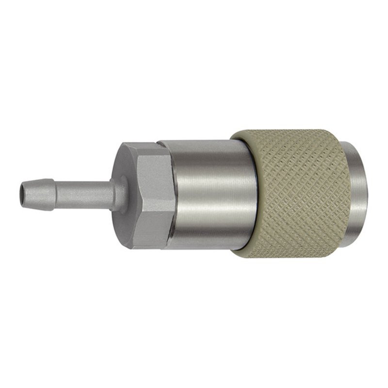 Riegler Unv. Dreh-Sicherheitskuppl. NW 6, ISO 6150 C, Tülle LW 8, grau