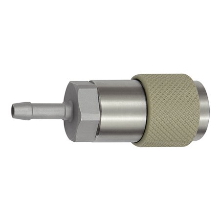 Riegler Unv. Dreh-Sicherheitskuppl. NW 6, ISO 6150 C, Tülle LW 8, grau