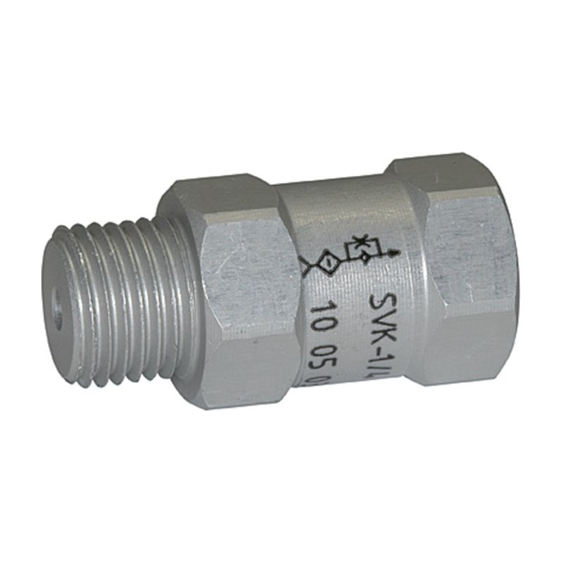 Riegler Strömungsventil, AG o., Alu, Kugelsitzven. pu  -0,3bar l/min 2,9