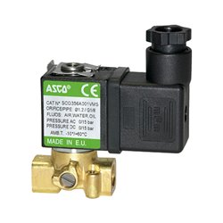 Riegler 3/2-Wege-MV.,MS,NC,direktg.,230/50 V AC,50 Hz, G 1/8, PN 0-15 bar