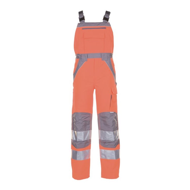 Planam Warnschutz Latzhose Plaline orange/zink