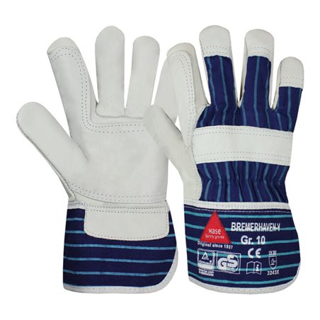 Hase Arbeitshandschuhe Bremerhaven-V Größe 11, Rindnarbenleder