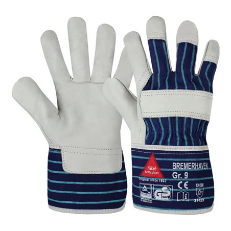 Hase Arbeitshandschuhe Bremerhaven Größe 11, Rindnarbenleder