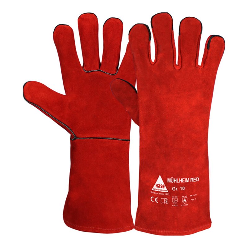 Hase Mühlheim Red Schweißerhandschuh aus Rindspaltleder Größe 10