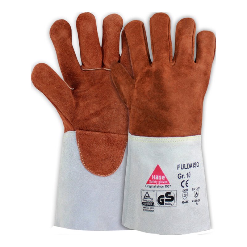 Hase Fulda-Iso Schweißerhandschuh aus Sebatanspaltleder Größe 8