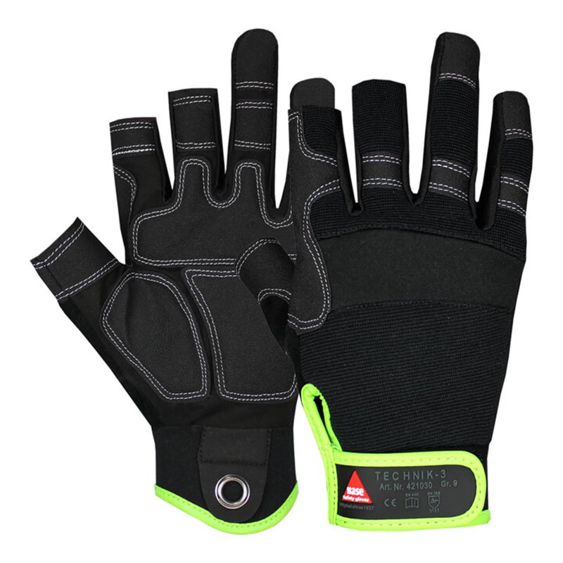 Hase Montagehandschuhe Technik, 3 Finger Größe 12, Velcro