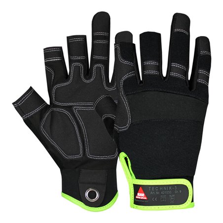 Hase Montagehandschuhe Technik, 3 Finger Größe 12, Velcro