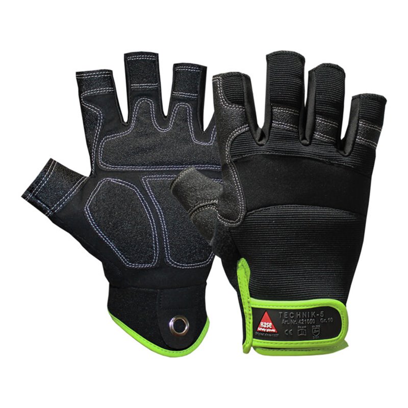 Hase Montagehandschuhe Technik, 0-Finger Größe 8, Velcro