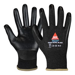 Hase Genua Nitril Black Schnittschutzaus Sinomac® Hybridgarn Größe 11