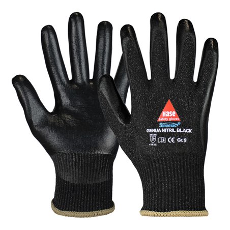 Hase Genua Nitril Black Schnittschutzaus Sinomac® Hybridgarn Größe 10