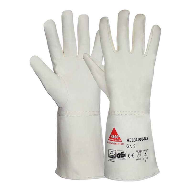 Hase Weser Eco-Tan® Schweißerhandschuh aus Ziegennappaleder Größe 8