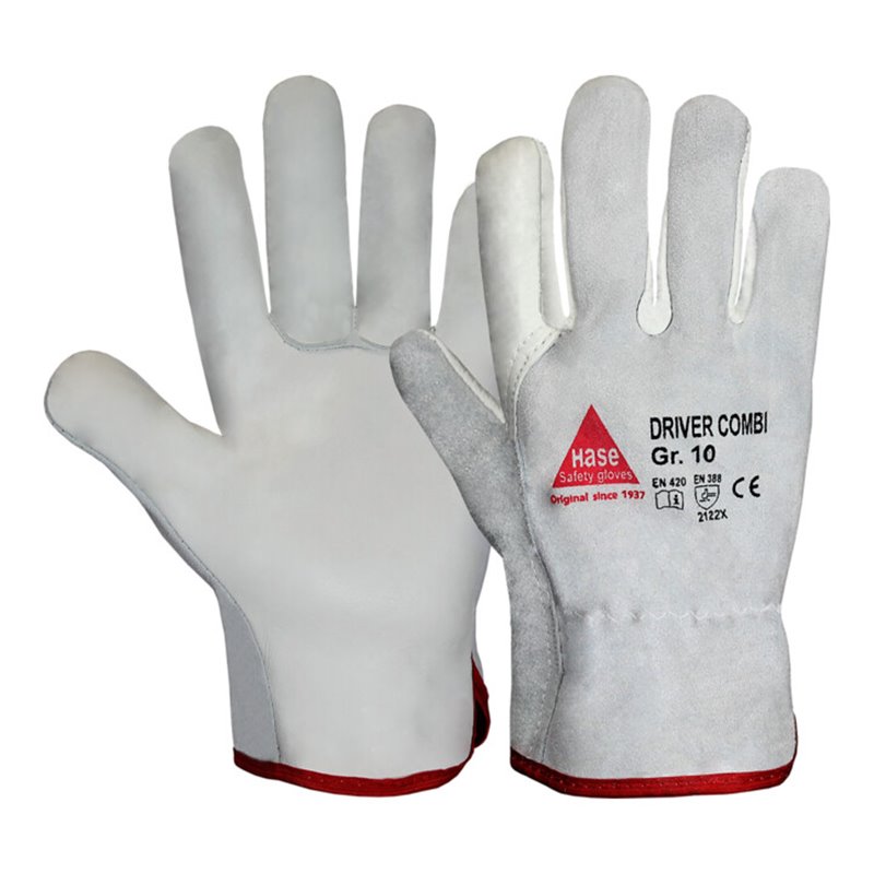 Hase Driver Combi Montagehandschuh aus Rindnappa-/Rindspaltleder Größe 9