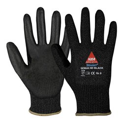 Hase Genua HD Black Schnittschutzhandschuh aus Sinomac® Hybridgarn Größe 6