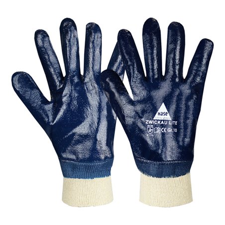Hase Zwickau Lite Nitrilhandschuh aus Baumwolle Größe 8