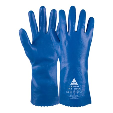 Hase Leipzig Chemikalienschutzhandschuh aus Baumwolltrikot Größe 8