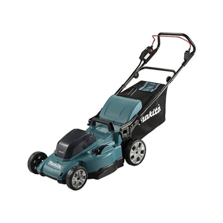 Makita Akku-Rasenmäher 2x18V / 5,0 Ah, 2 Akkus + Ladegerät