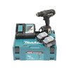 Makita Akku-Schlagbohrschrauber 18V in schwarz / 3,0 Ah, 3 Akkus + Ladegerät im MAKPAC