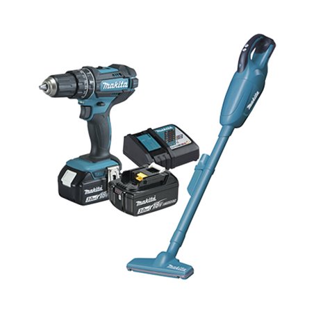 Makita Akku-Kombo-Kit 18V (DHP482 + DCL181F) / 3,0 Ah, 2 Akkus + Ladegerät