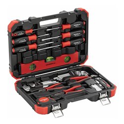 Gedore red Werkzeugs-Satz, Set 43-teilig, gefüllt, Werkzeug für Hand- und Heimwerker, im Kunststoffkoffer, R38003043
