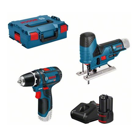 Bosch 12V-Set: GSR + GST + 2 x GBA 2.0Ah + GAL