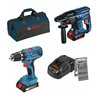 Bosch 18V-Set: GSR 18V-21 + GBH 18V-21 + GAL 1880 CV + AC-Set