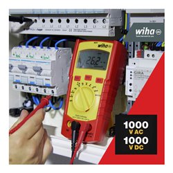 Wiha Digitales Multimeter bis 1.000 V AC, CAT IV inkl. 2x AAA-Batterien