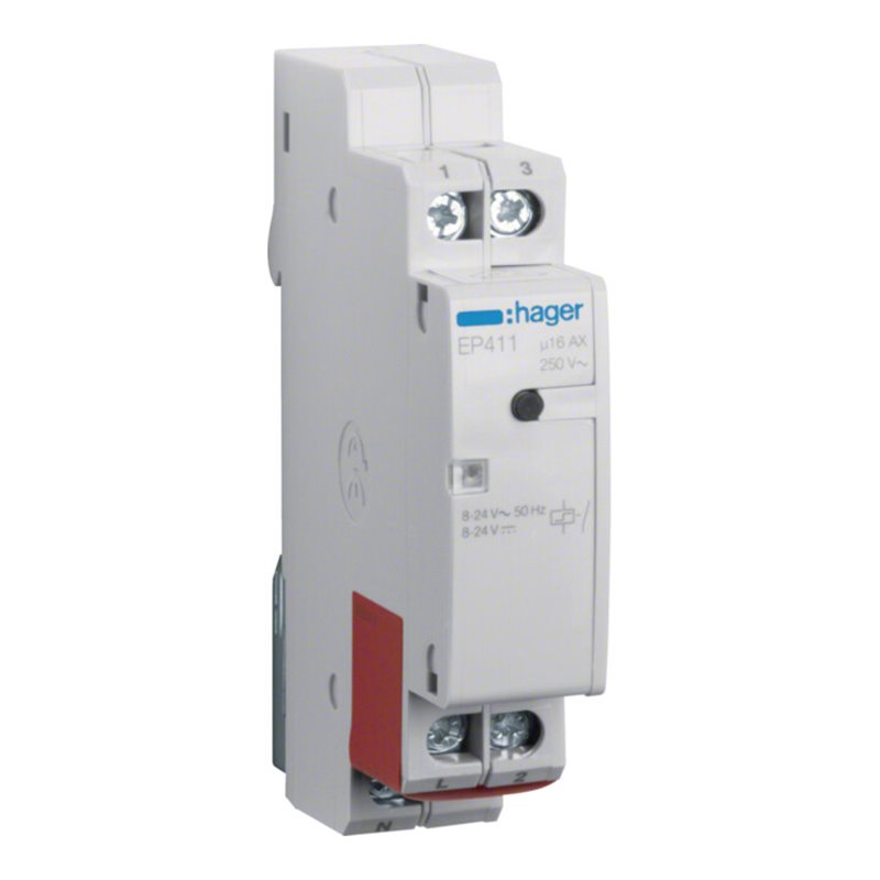 Hager Fernschalter 1S 8 bis 24V EP411