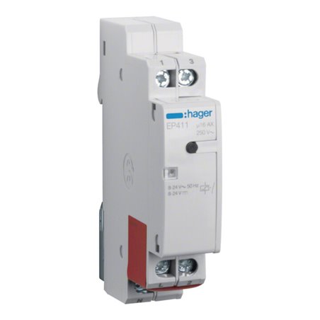 Hager Fernschalter 1S 8 bis 24V EP411