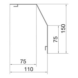 Tehalit Abdeckprofil 2m RK 150 rws