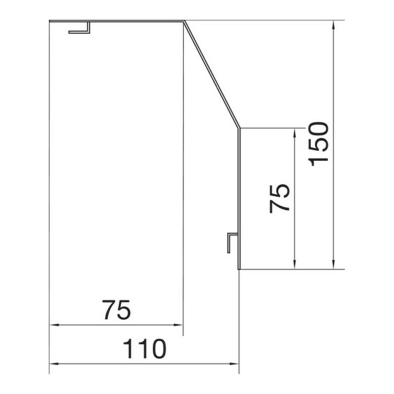 Tehalit Abdeckprofil 2m RK 150 rws