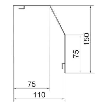 Tehalit Abdeckprofil 2m RK 150 rws
