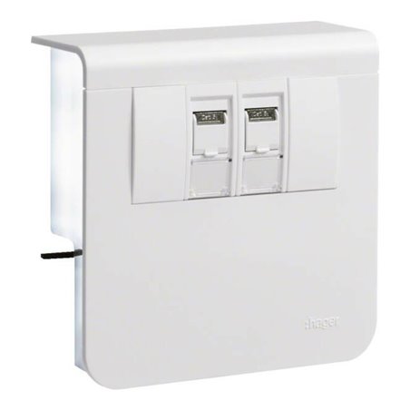 Tehalit Geräteträger Datenanschlus 20x80mm verkehrsweiß SL20080907 vws