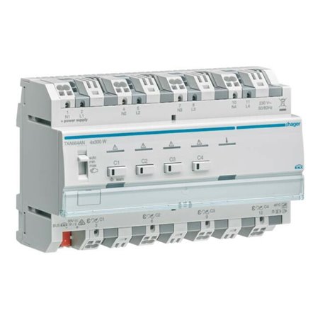 Hager Universal-Dimmaktor 4-fach, 4x300W TXA664AN
