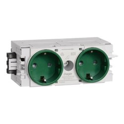 Tehalit Steckdose 2-fach gr C-Profil GS2000 mgn