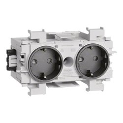 Tehalit Steckdose 2-fach gs frontrastend GS2001 gsw