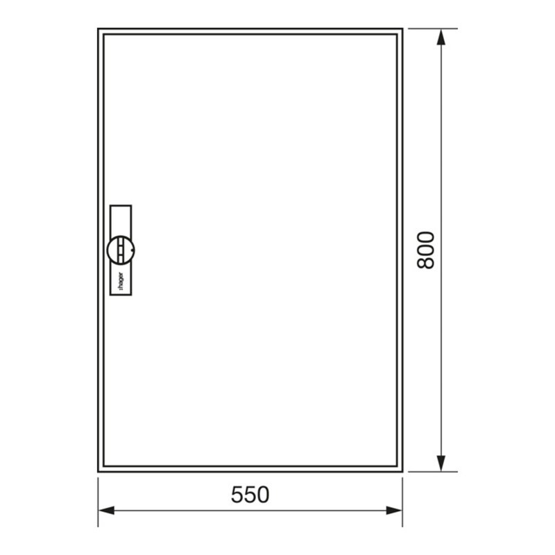 Hager Zählerschrank,universZ 800x550x205,IP44 ZB12S