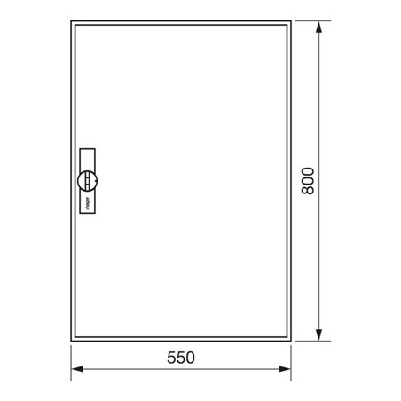 Hager Zählerschrank,universZ 800x550x205,IP44 ZB12S