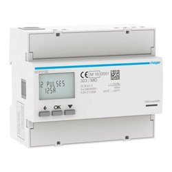 Hager Energiezähler 3phasig direkt 125A, 6M, S0 ECP310D
