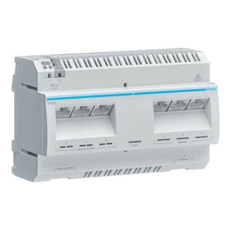 Hager PoE-Switch m. 4x PoE ports + 1Gbit/s TN530